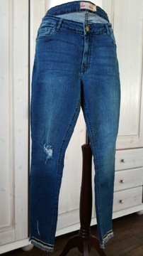 Spodnie jeansy rurki uciążliwe janina denim 44