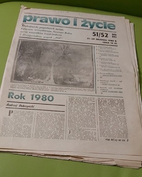 Prawo i życie -tygodnik społeczno prawny 1980 r.