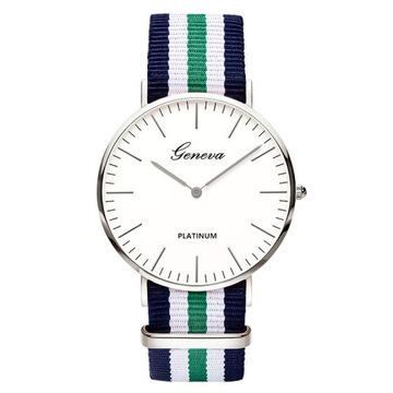 ZEGAREK ANALOGOWY GENEVA Platinum - GREEN