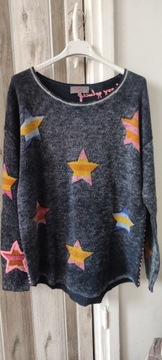 Sweter wełniany kolorowy w gwiazdy Lieblingstuck 
