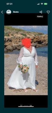 Suknia Ślubna ślub na plaży, cywilny 