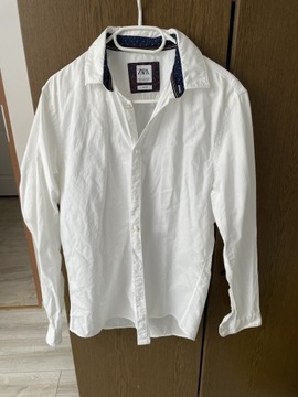 Koszula biała męska Zara z długimi rękawami rozmiar M nowa