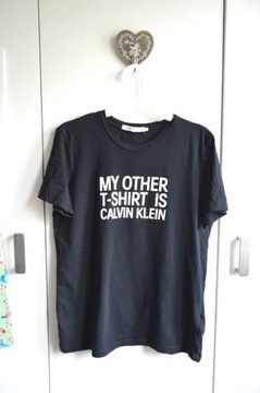 Calvin Klein zabawny t-shirt S/M premium marka