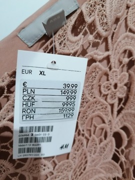 Sukienka damska H&M rozmiar XL pasuje na 48  50