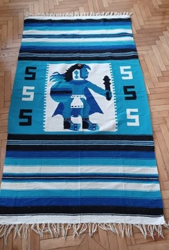 Meksykański kilim  (Serape Saltillo) z lat 70ch.