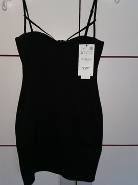 Sukienka Zara czarna mini XS S