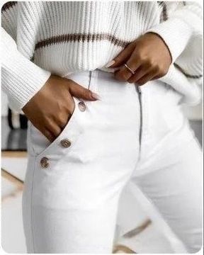 Spodnie damskie białe jeansowe (27 rozmiar)