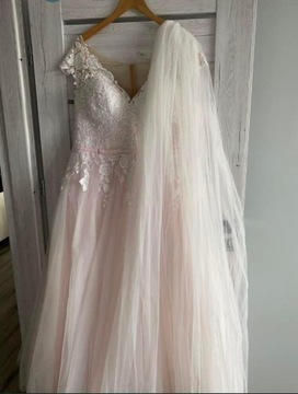 Suknia ślubna plus size 46 na 180cm