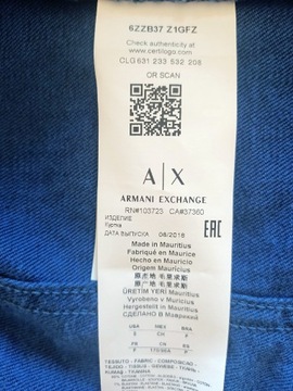 Kurtka, blezer jeans ARMANI EXCHANGE rozmiar S