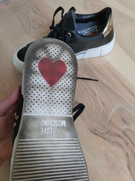 Love Moschino sneakersy 40 serce skóra trampki