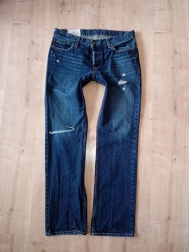 Hollister slim boot męskie spodnie jeansowe 33x32