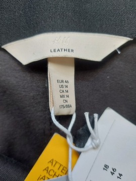H&M spodnie czarne damskie skórzane z metką 46 XL