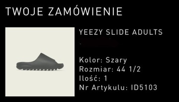 Klapki Adidas Yeezy Slide 44 1/2