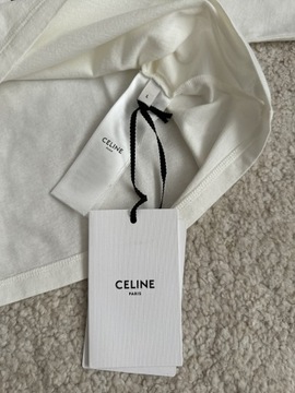 Celine T-SHIRT cotton ecru/black