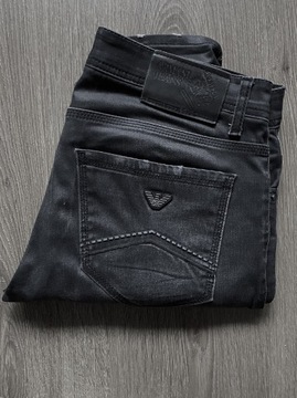 Dżinsy ARMANI JEANS grafitowe Made in Italy 32