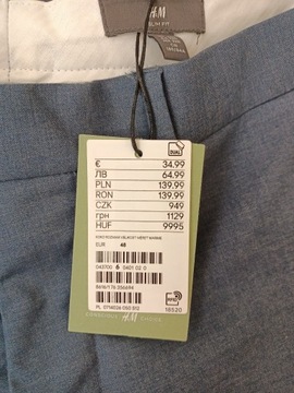 Spodnie męskie garniturowe H&M roz. 48