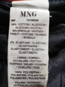 MANGO JEANS,kurtka jeansowa ocieplana jak nowa,M/L