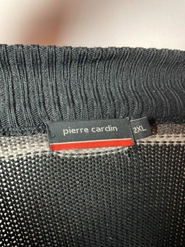 Sweter/Golf Pierre Cardin XXL w paski czarno/szary