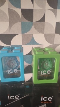 Zegarek ice watch niebieskie zielone datownik 5ATM
