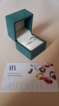 YES Pierścionek zaręczynowy z diamentem próba 585