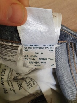 Spodnie jeansowe Levis 504 W31 L34 M L