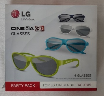 LG AG-F315 okulary 3D zestaw 4 szt.