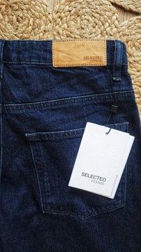 Selected Femme wide leg palazzo szerokie jeansy 38