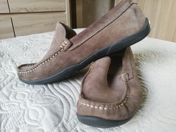 *Bata* Wygodne buty, mokasyny. Zamsz 40