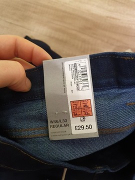 Spodnie jeansowe Marks&Spencer stretch W46 L33 2XL