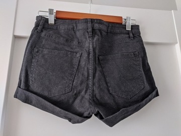 Czarne jeansowe szorty krótkie spodenki H&M S