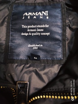 Męska czarna kurtka Armani Jeans XL