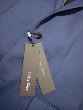 CALVIN KLEIN marynarka wełna 100's r. 102 - Indigo