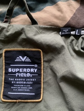 Superdry wojskowa kurtka z naszywkami r L