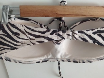 H&M BIKINI góra od stroju kąpielowego zebra 38 M