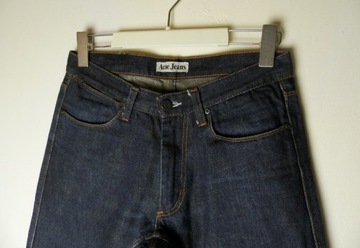 Acne Studios Max Raw luksusowe jeansy slim raw 