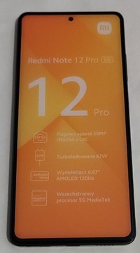 Nowa Atrapa Xiaomi NOTE 12 PRO 5G czarna