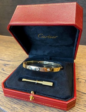Bransoletka Cartier Love, 20 białe złoto brylanty