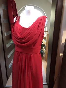 Czerwona długa suknia cudna stan idealny