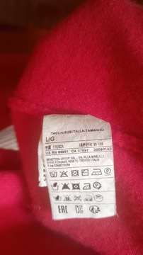 Benetton  Elegancki damski dłuższy sweterek z wełny, 100% Merino, Roz. M-L