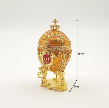 Jajko jajo faberge pojemniki szkatułka złote kr