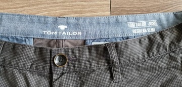 Krótkie spodenki męskie szorty bermudy Tom Tailor Josh SLIM CHINO szare 38