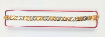 Duża męska bransoleta na nadgarstek Złoto ~42g 585