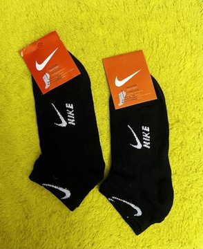 Skarpetki stopki czarne Nike 2 pary 