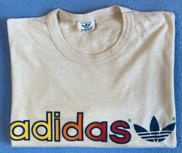 T-shirt Vintage 80s Adidas Originals Roz. M