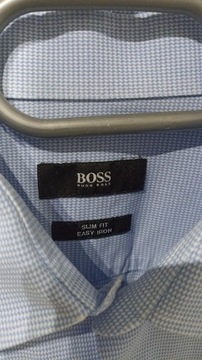 Koszula męska wyjściowa niebiesko-biała Hugo Boss