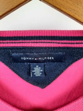 Sweter w serek Tommy Hilfiger M różowy