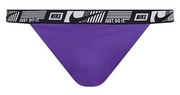 NIKE dół bikini damskie fioletowe z paskiem r. L