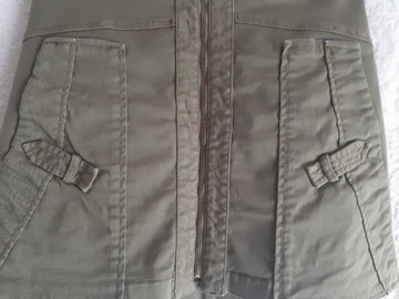 Krótka spódnica jeans khaki  Zara Basic, r. M