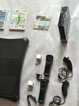 Zestaw Nintendo Wii Black Console + dodatki