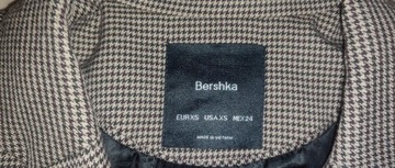 Marynarka Bershka r. XS żakiet pepitka brąz NOWA